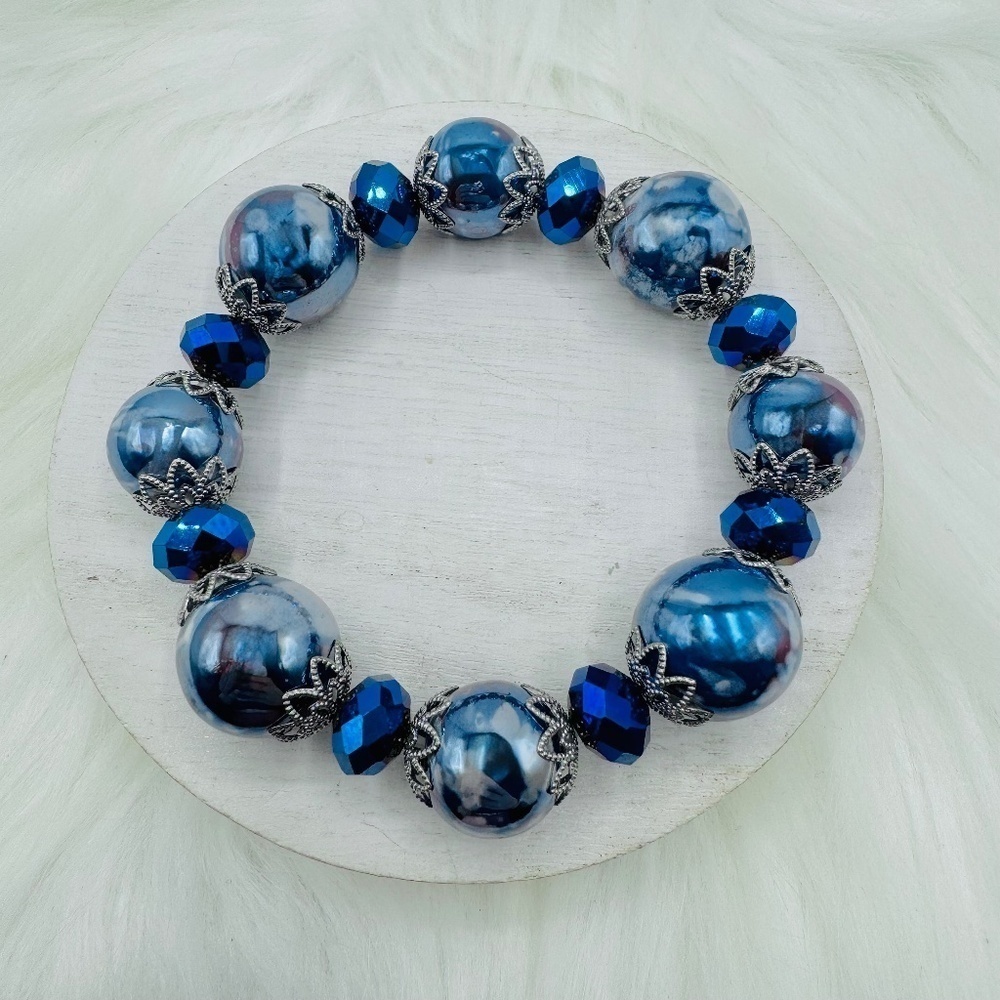 Large Statement Glass Beaded Bracelets Style A